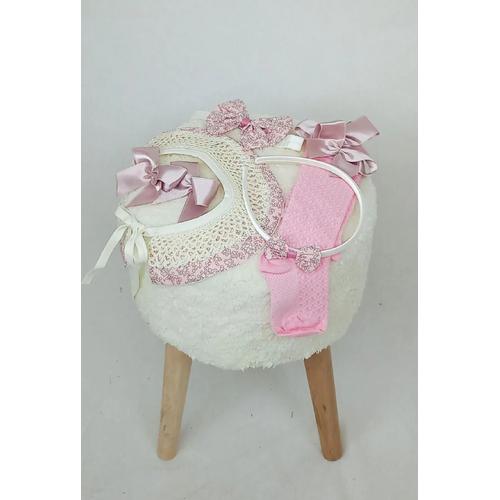 KIZ BEBEK / KIZ ÇOCUK ÇİÇEKLİ AKSESUAR SETİ