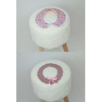 KIZ BEBEK / KIZ ÇOCUK PEMBE ÇİÇEKLİ 2'Lİ YAKA SETİ