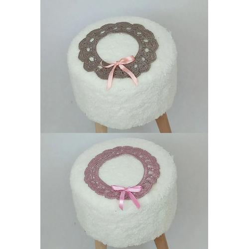 KIZ BEBEK / KIZ ÇOCUK PUDRA / KAHVERENGİ 2'Lİ ÖRGÜ YAKA SETİ