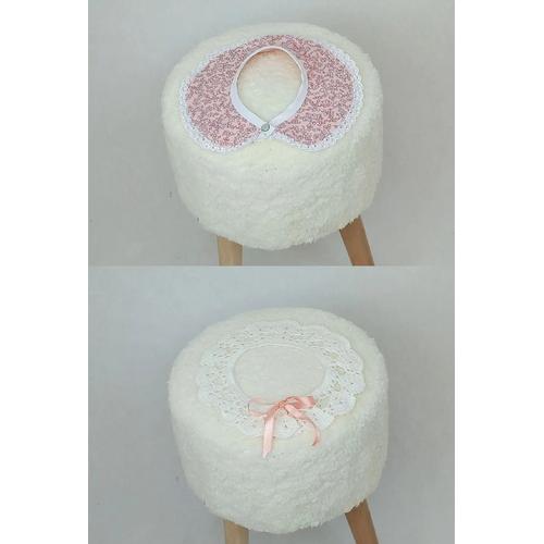 KIZ BEBEK / KIZ ÇOCUK PUDRA ÇİÇEKLİ 2'Lİ YAKA SETİ