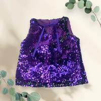 KIZ BEBEK MOR ROMPER PAYETLİ TUNİK ABİYE TAKIM