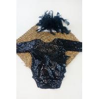KIZ BEBEK SİYAH YENİDOĞAN ÇEKİM MAYOSU / BANDANA