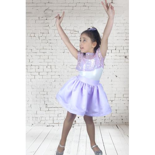 KIZ ÇOCUK LİLA DANS KOSTÜMÜ - 23 NİSAN GÖSTERİ KIYAFETLERİ