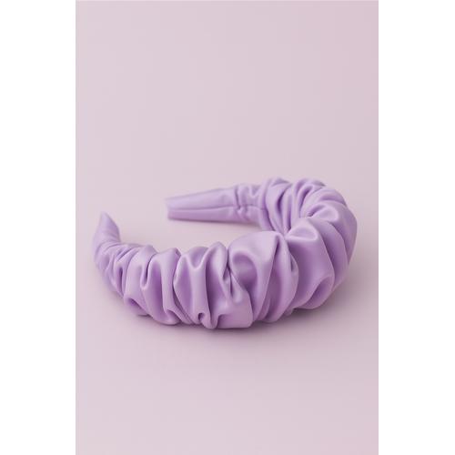 KIZ ÇOCUK LİLA SATEN BÜZGÜLÜ TAÇ