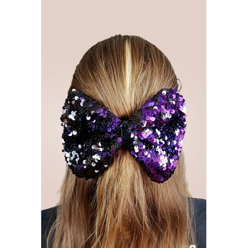 KIZ ÇOCUK MOR PAYETLİ KLİPSLİ TOKA