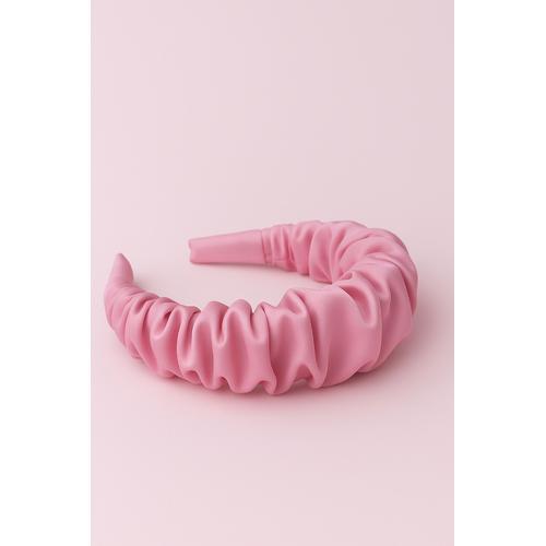 KIZ ÇOCUK PEMBE SATEN BÜZGÜLÜ TAÇ