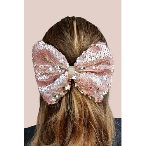 KIZ ÇOCUK PUDRA ALTIN PAYETLİ KLİPSLİ TOKA