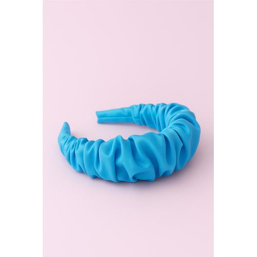 KIZ ÇOCUK TURKUAZ SATEN BÜZGÜLÜ TAÇ